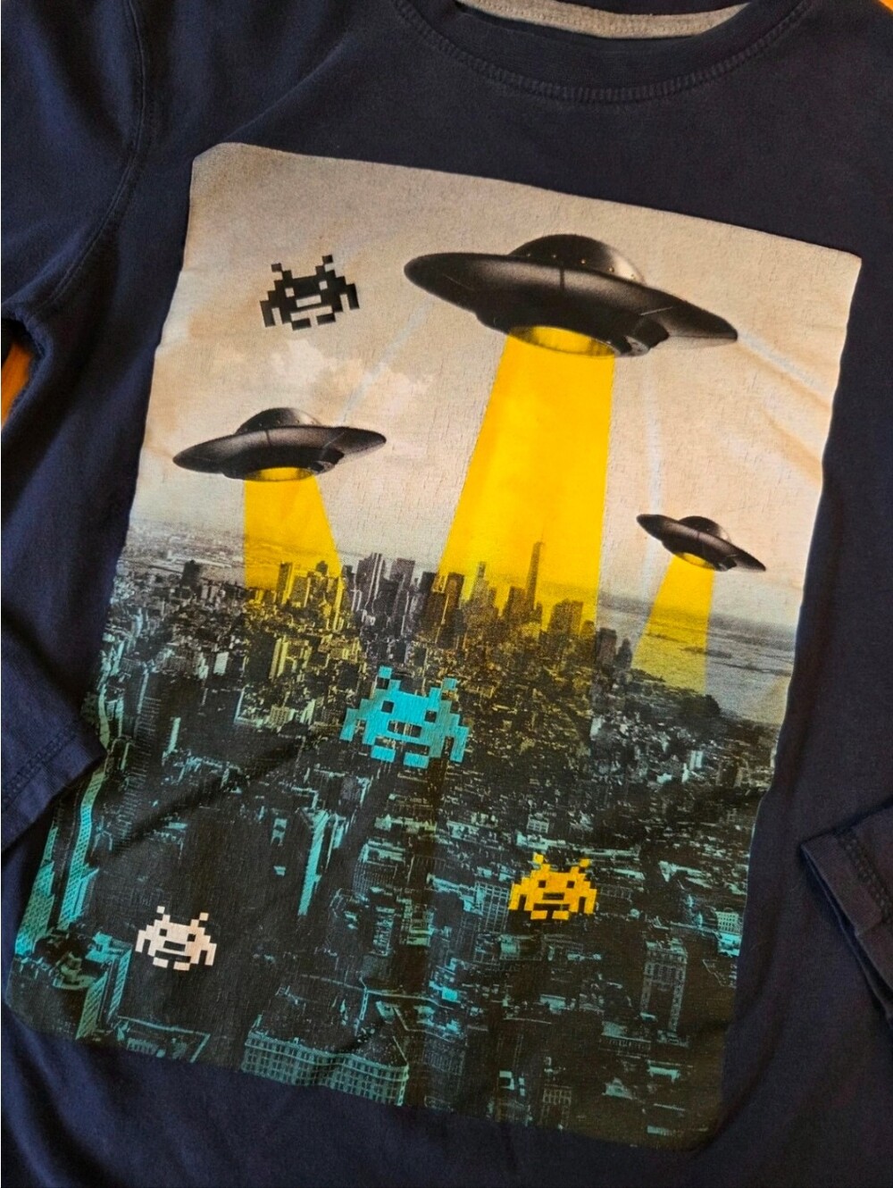 BUNDLE & SAVE George UFO long sleeve t-shirt - Picture 2 of 4